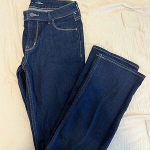 Mid rise boot cut jeans